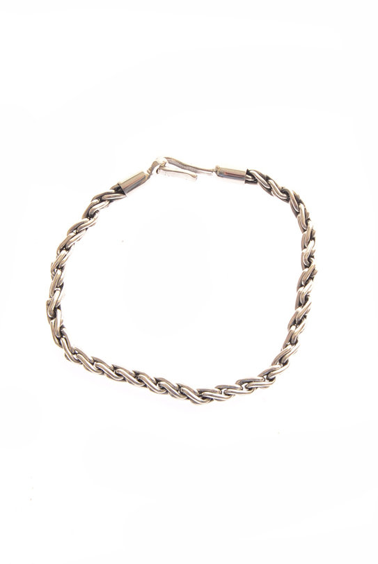 Chunky Silver Chain Rope Bracelet