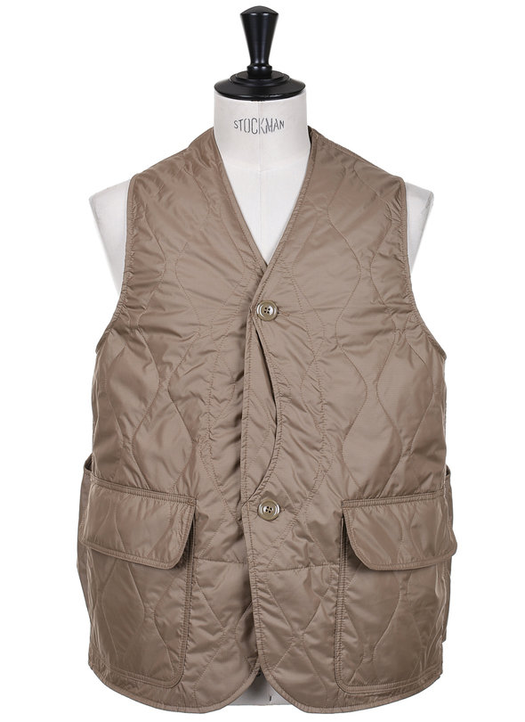 Garden Tough Vest Quilt - Dark Khaki at Kafka Mercantile