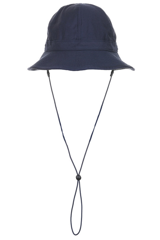Cableami Baker Back Satin Metro Hat With Strap - Navy | Kafka Mercantile