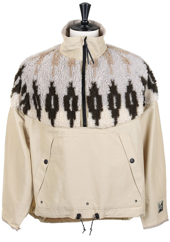 60/40 Cross × Bore Fleece Nordic Anorak - Ecru at Kafka Mercantile