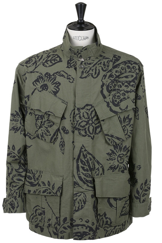 Engineered Garments Archive Jungle Fatigue Jacket Floral Print Ripstop ...