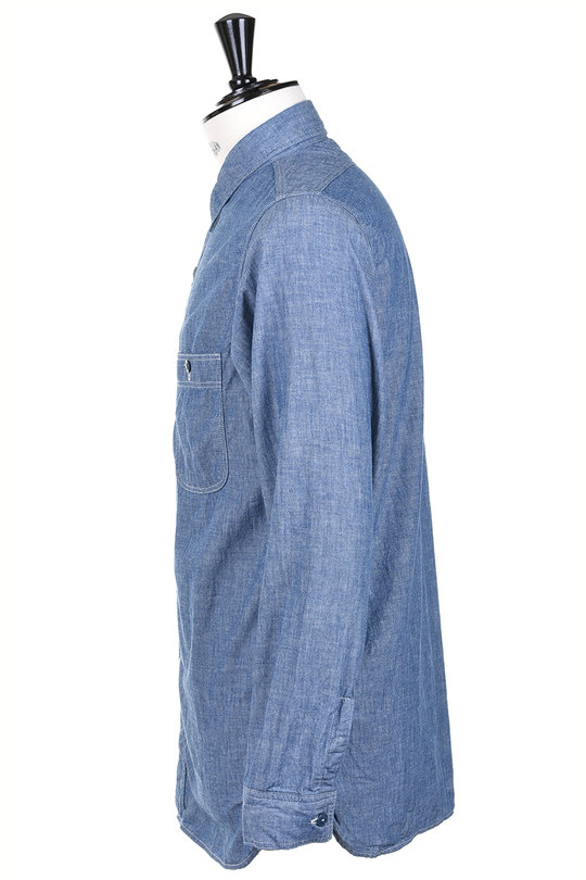 orSlow Chambray Work Shirt - Blue | Kafka Mercantile