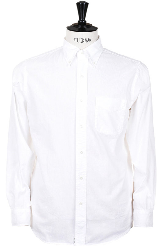 orSlow Chambray Button Down Shirt - White | Kafka Mercantile