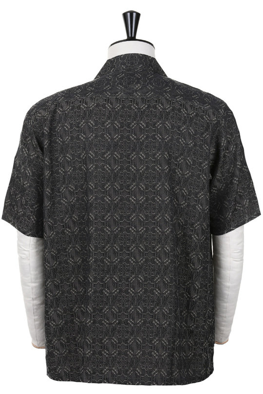 Needles Needles S/S Classic Shirt CU/C Geometric Jacquard - Brown