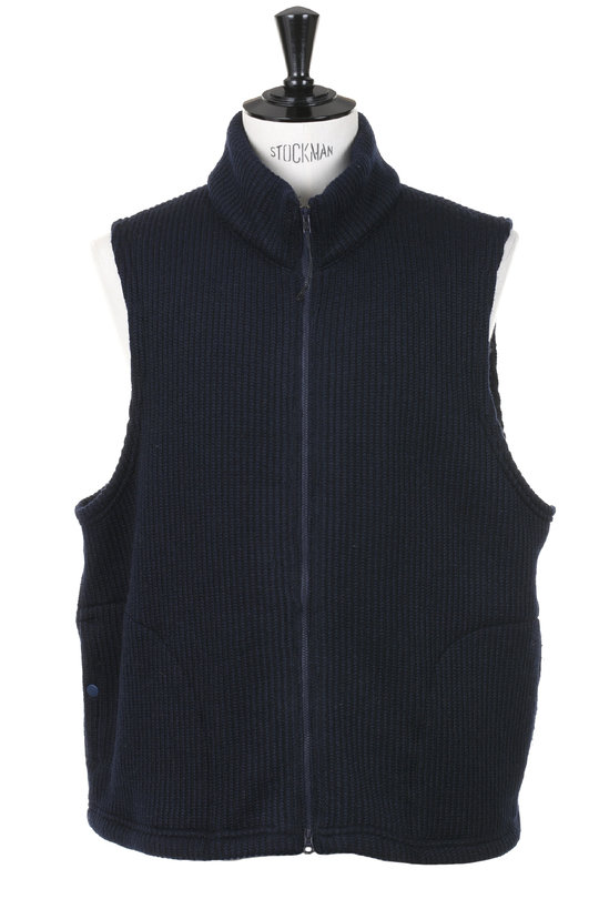 Engineered Garments Vest Sweater Knit - Navy | Kafka Mercantile