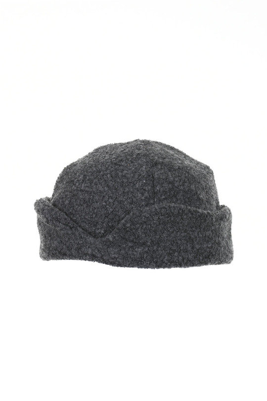 Cableami Recycle Wool W/Cap Earflap - Grey | Kafka Mercantile