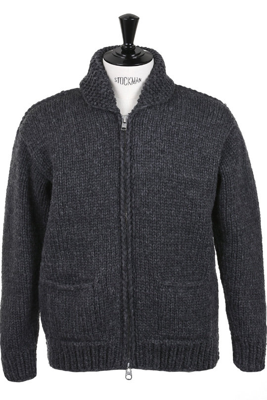 Faiz T.S. Standard Cowichan Knit Sweater - Charcoal Grey | Kafka Mercantile