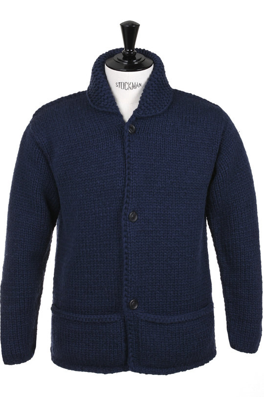 Faiz T.S. Chore Cowichan Knitted Sweater - Navy Blue | Kafka Mercantile