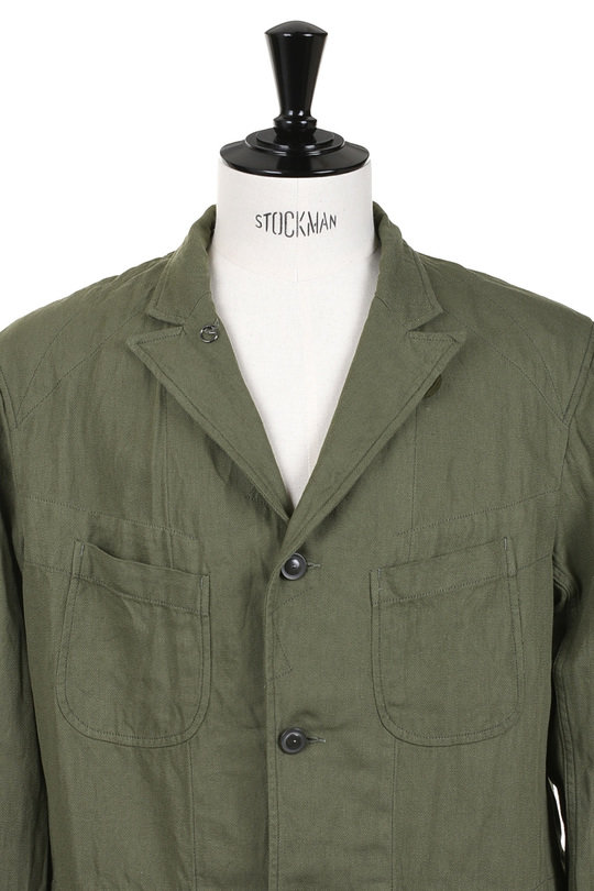 Bedford Jacket – Dark Navy Cotton/Linen Java Cloth