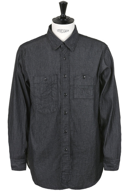 Work Shirt Cotton Denim Shirting - Black