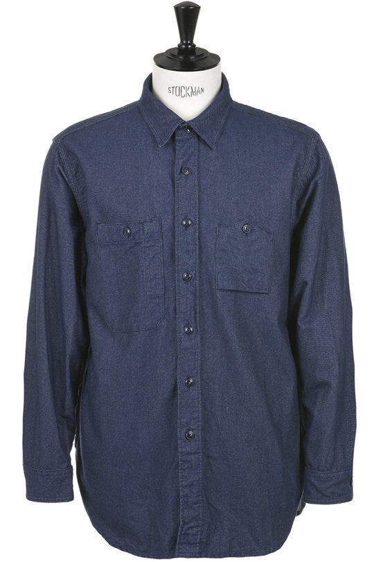 Work Shirt Cotton Denim Flannel - Indigo