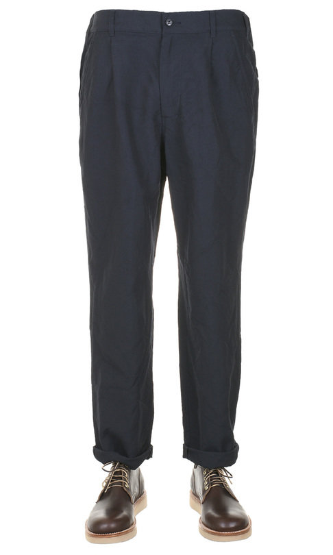 #31.50.8447 HD Wool Linen Pegtop Pants - Navy