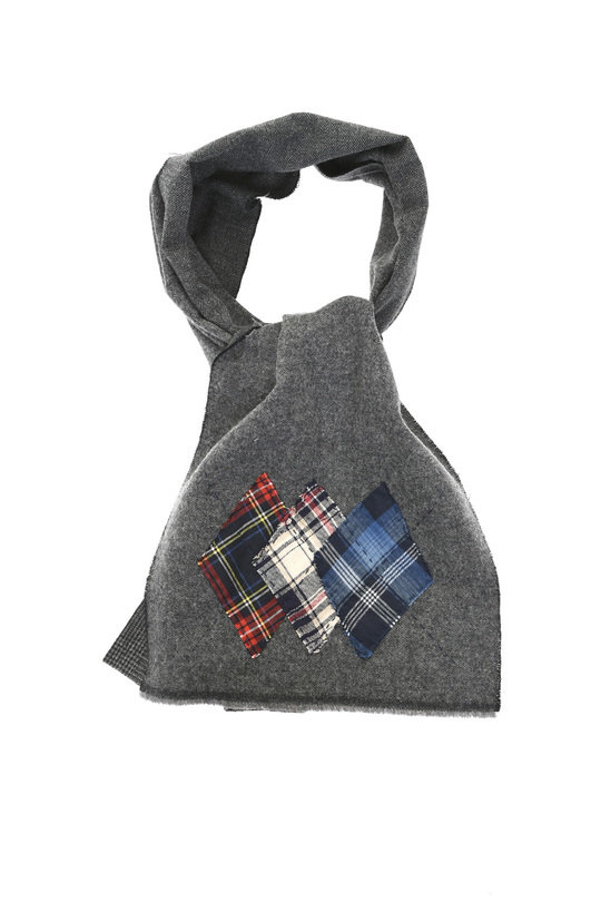 Argyle Scarf Wool - Grey