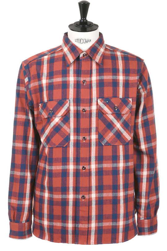 Lot#JG-06-2-1 The Ancient Flannel Rounded Pockets - Red/Navy