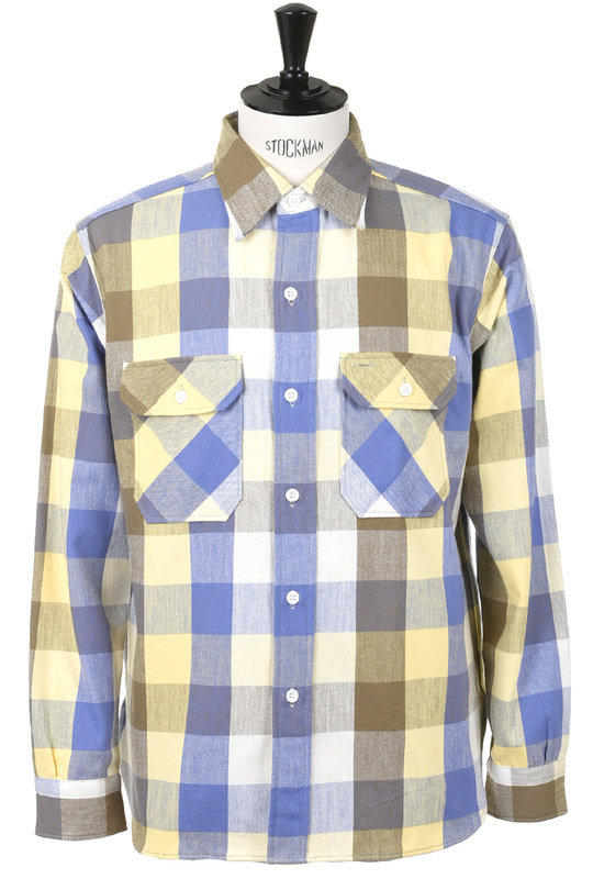 Lot#JG-06-2-1 The Ancient Flannel Work Shirt- Blue/Yellow