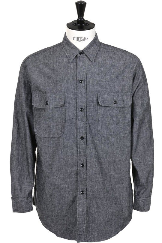 01-8064-61 Chambray Work Shirt - Black