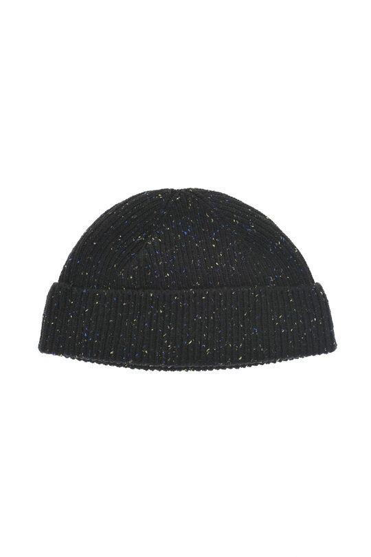 R5142 Nep Wool Seamless Beanie - Black
