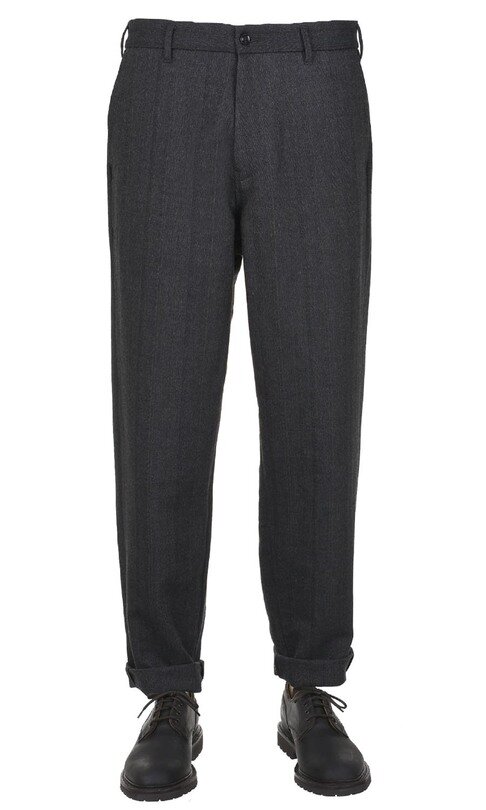 Logan Trouser Wool Heritage Chevron - Anthracite