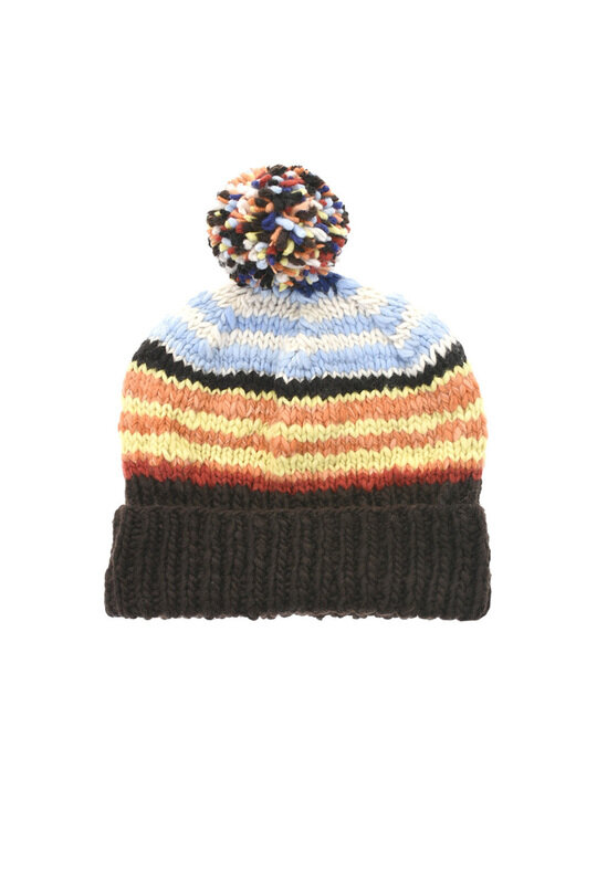 Double Cuff Cap Serape - Chocolate