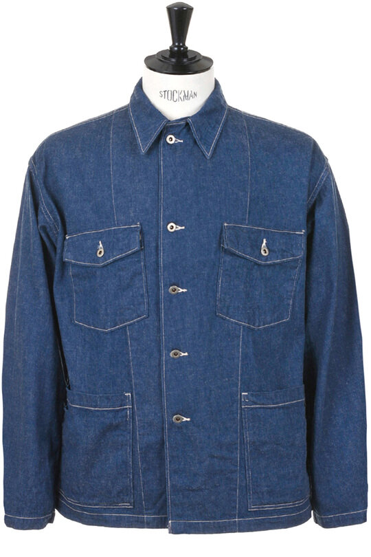 81-8346-81 4 Pocket US Army Shirt Denim - Indigo