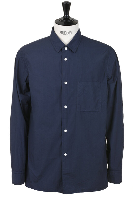 31-60-6223 Cotton Broadcloth Shirt - Navy