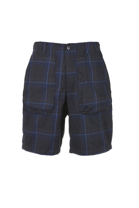 31-60-8475 Madras OD Shorts - Navy