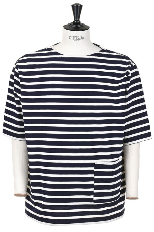 31-60-1879 Boat Neck Tee - Navy/White