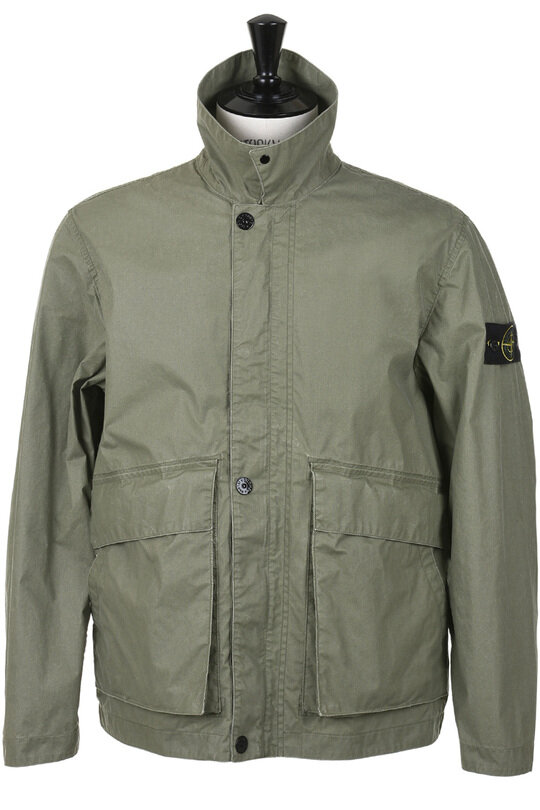 4100054 Waxed Pigment Cotton Tela SJ - Military Green