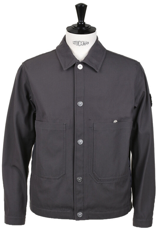 4100076 Cotton Canvas Jacket - Charcoal Grey