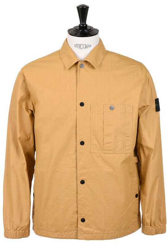 1200018 Double-Coated Cotton Ripstop Overshirt - Mustard