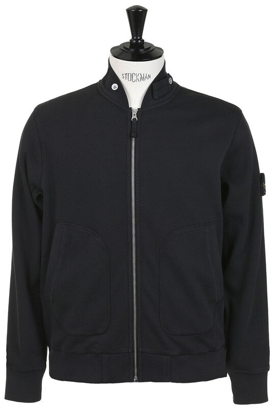 6100014 Honeycomb Zip Cardigan - Black