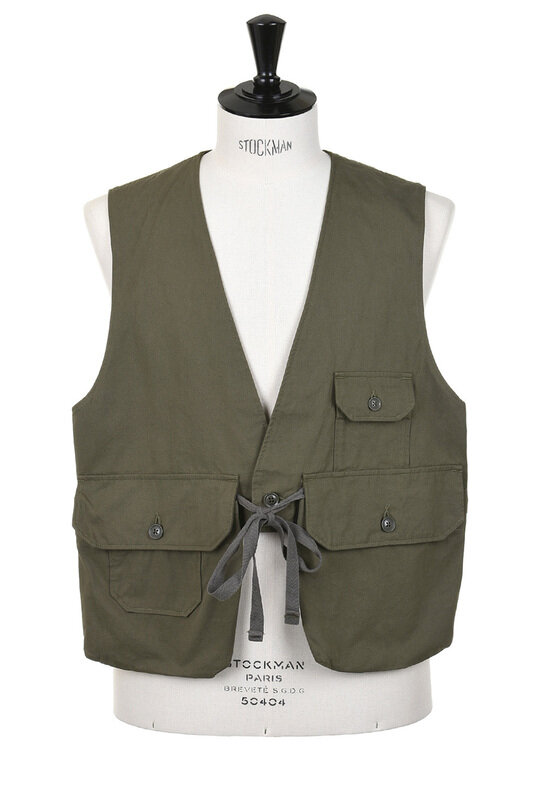 Fowl Vest Cotton Sanded Cloth - Olive