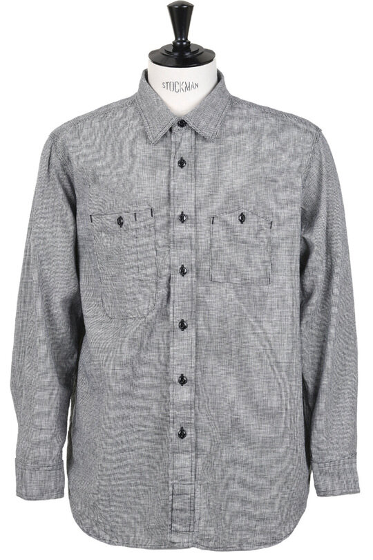 Work Shirt  CotLin Houndstooth - Black/Grey