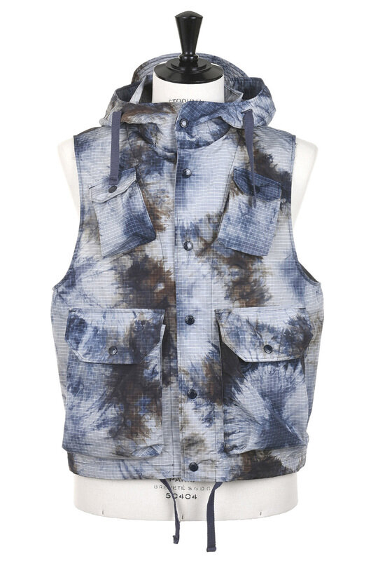 Field Vest Nylon Tie Dye Ripstop - Navy
