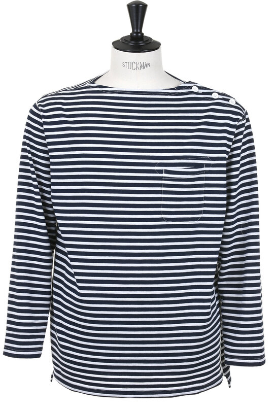 Basque Shirt PC Stripe - Navy/White