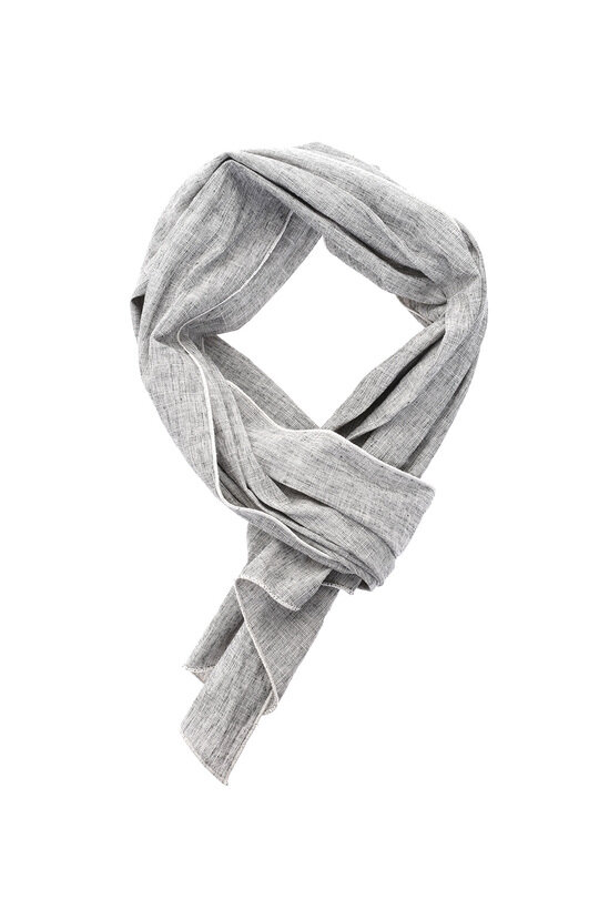 Long Scarf CotLin Melange - Grey