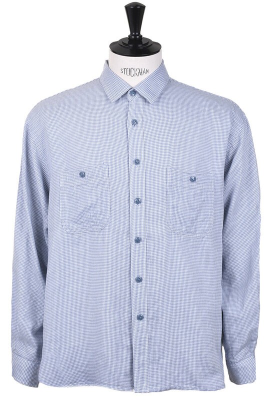 H-SH065 Check Work Shirt - White