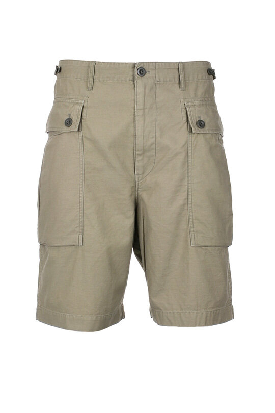 H-PT106B Back Satin Fatigue Short - Khaki