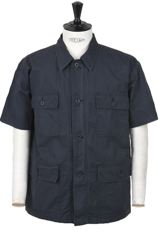 01-8046-02 Utility Short Sleeve Shirt Jacket - Navy