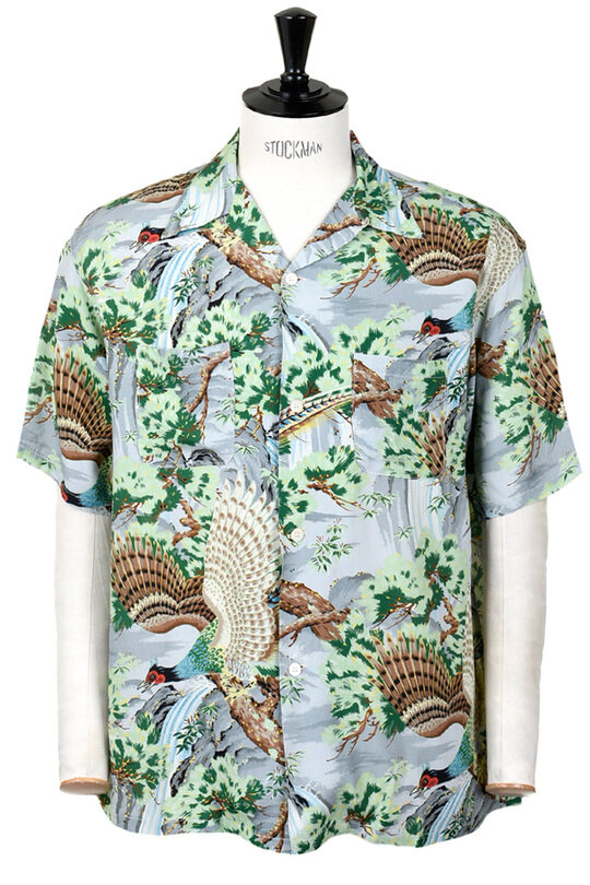 01-8158-16 Hawaiian Shirt - Green