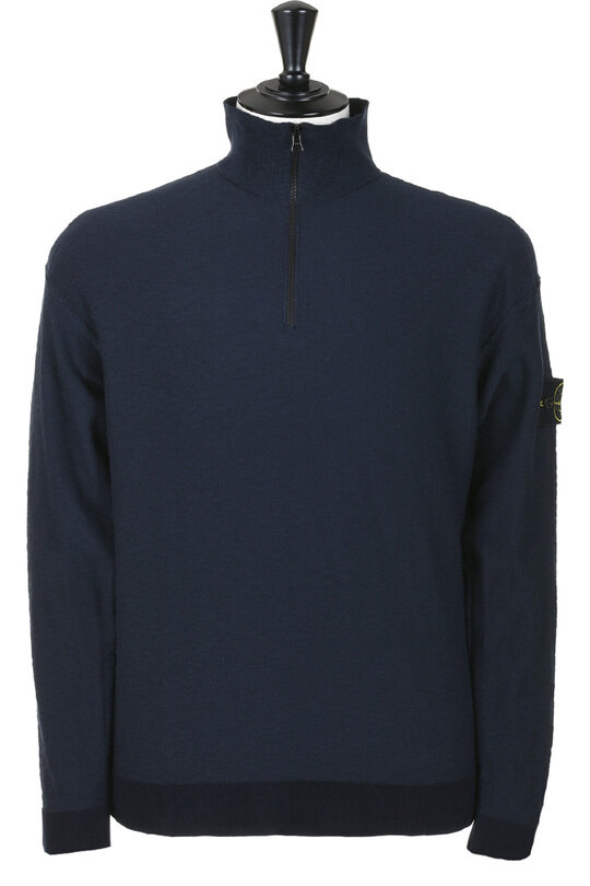 5100049 Cotton 1/4 Zip Sweater - Navy