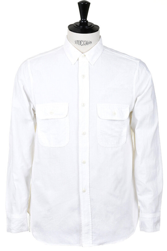#F3469 Oxford Work Shirt - White
