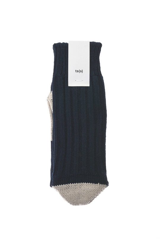 Cotton Rib Socks - Navy