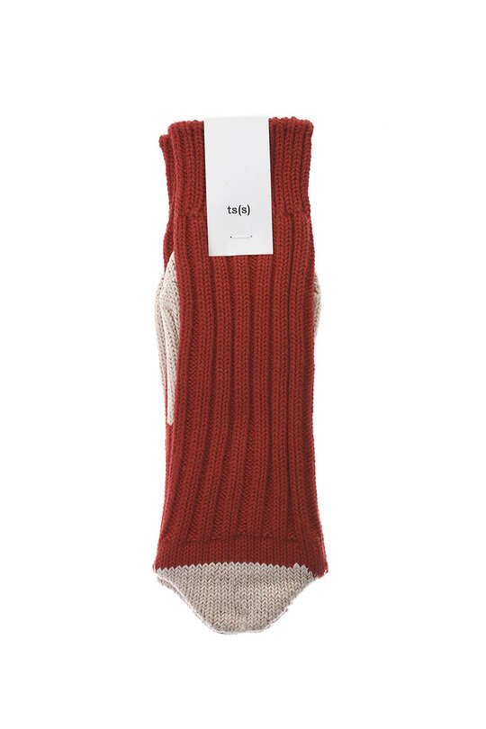Cotton Rib Socks - Red