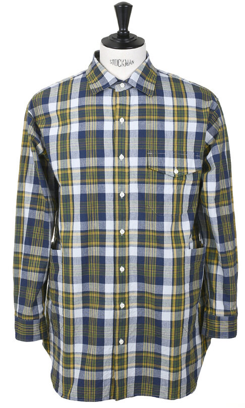 Madras Long Shirt - Navy