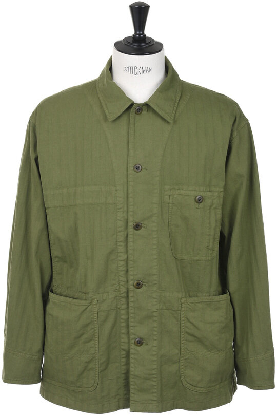 Herringbone Coverall - Olive