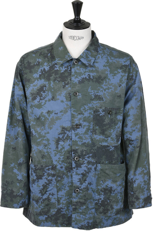 Camo Print Coverall - Blue
