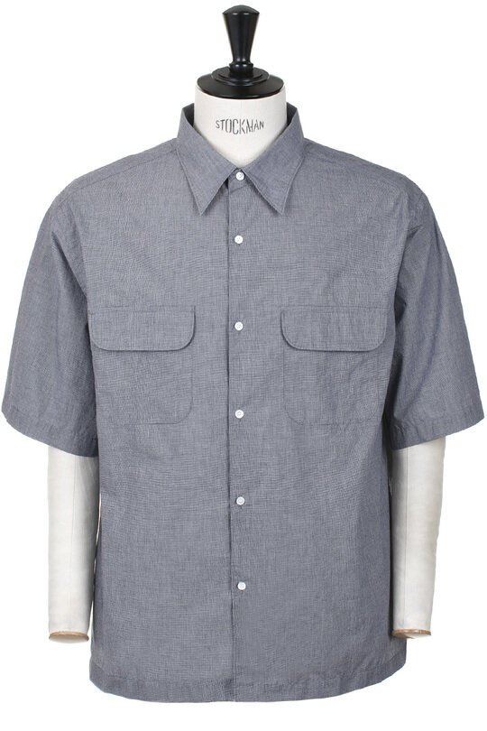 Regular Collar S/S Shirt - Navy