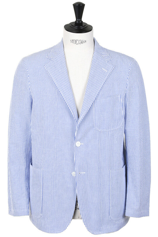 Seersucker Blazer - Navy