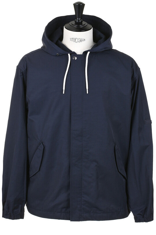 Nylon Twill Hooded Jacket - Navy